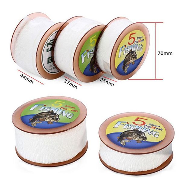 

fishing accessories 5m pva 25/37/44mm mesh refill carp stocking boilie rig bait wrap bags practical accessory tools