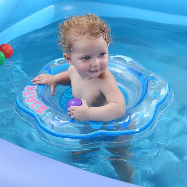 

swimming ring 0-2 years old thickened underpants aids baby swimming circle handle boat