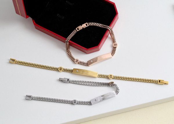 

link, chain stainless steel bracelets for men three color punk box link on the hand jewelry gifts, Black