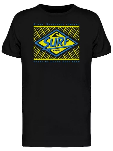 

Surf Hawaiian 70S Aloha Graphic Men's Tee -Image by Shutterstock, White;black
