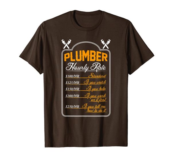 

plumber hourly rate t shirt - funny plumber t shirt, White;black