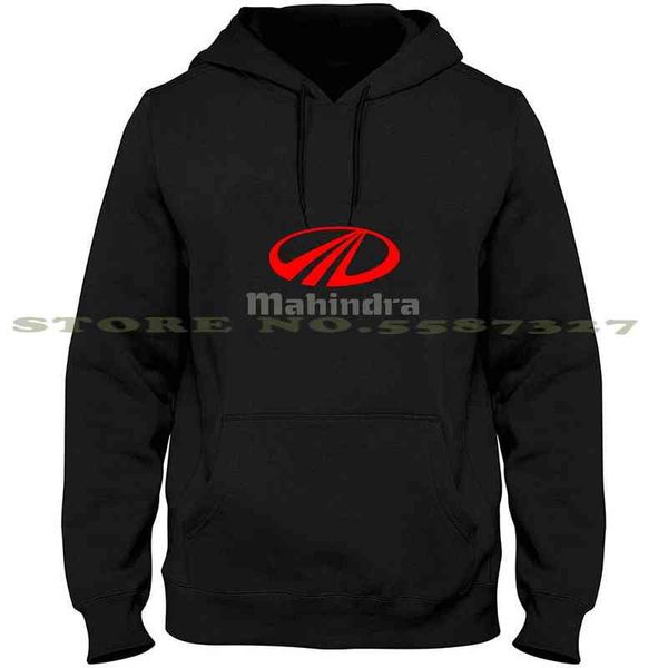 

mahindra brand streetwear hoodie sweatshirt 4x4 agriculture off road back hunting farmer country dirt thar desert, Black