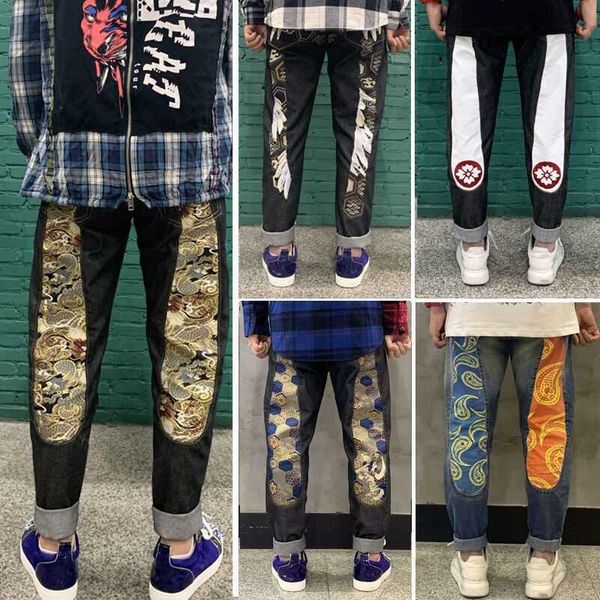 

2021 spring and autumn new denim pants for male students in europe america, Blue