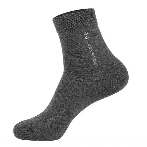 

gau langsha men's middle tube spring and summer pure deodorant pure color sweat medium cotton socksabsorbing cotton socks men's bu, Black