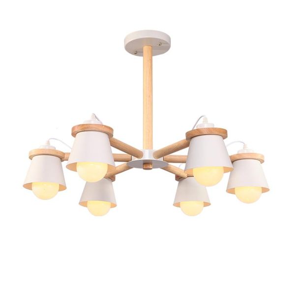 

chandeliers nordic wood art lights black white modern living room bedroom dining home lamp iron hanging lighting