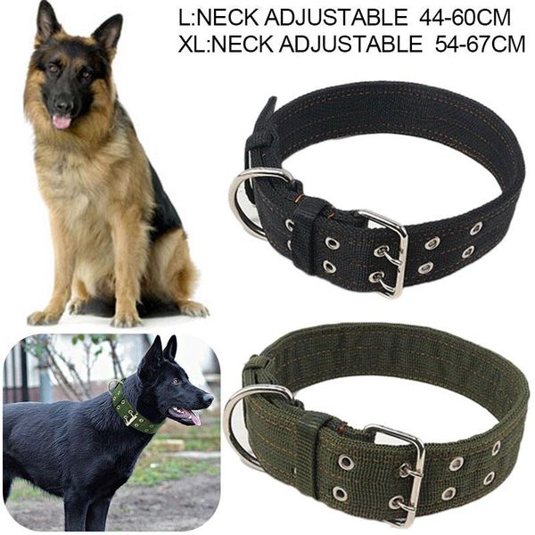 

dog collars & leashes pet neck buckl black army green thickened double breasted collar four layer for dogs cats puppy accessories