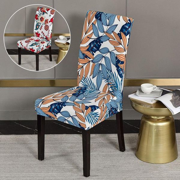 

chair covers 1 pcs elastic dining cover room wedding el stretch home removable anti-dirty kitchen seat case