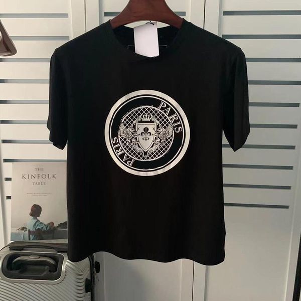 

men women soft cotton shirts fashion printed personality loose t-shirts 2 colors ins style couple shirt, White;black