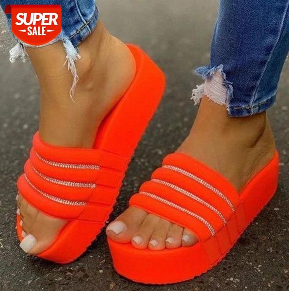 

women's slippers fashion sandals for women shoes thick platforms casual rome beach ladies slides #hv6x, Black