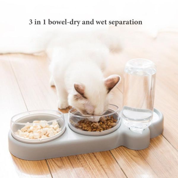 

cat bowls & feeders multifunction bowl dog water feeder protect spine 360 rotate double food automatic for