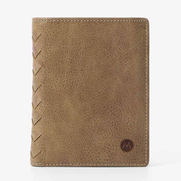 

mandu leather men's wallet leisure short multi card wallet, Black