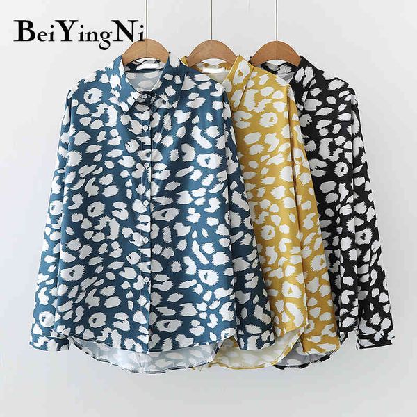 

harajuku female long sleeve print cute high street blouses women shirts single-breasted retro hipster blusas mujer 210427, White