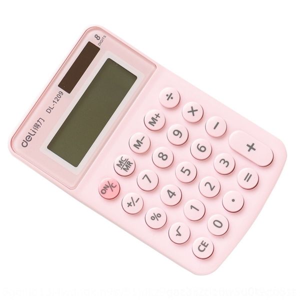 

bp3x deli 1209a color display calculator mini portable candy color 8-digit display office calculators dual power computer