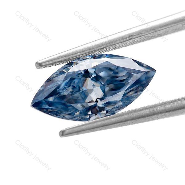 

other 2ct 6*12mm vivid bule crushed marquise loose gemstone moissanite