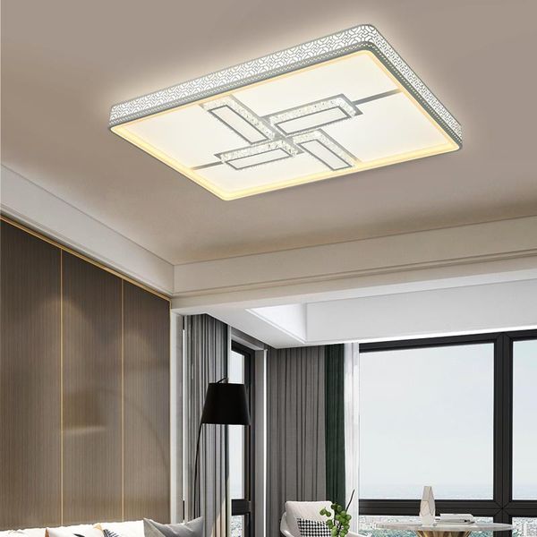 

ceiling lights household modern minimalist led crystal rectangular light luxury dining room bedroom lamps