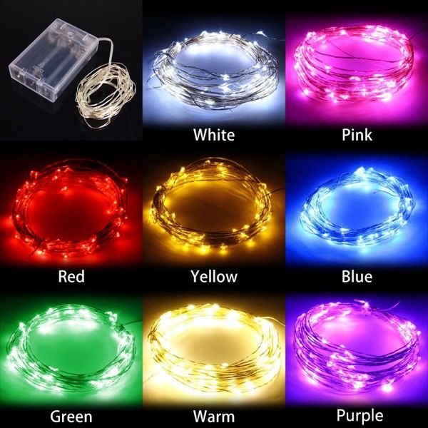 

strips 3 battery powered 3m 30 led silver color copper wire fairy string lights lamp for christmas holiday wedding and party