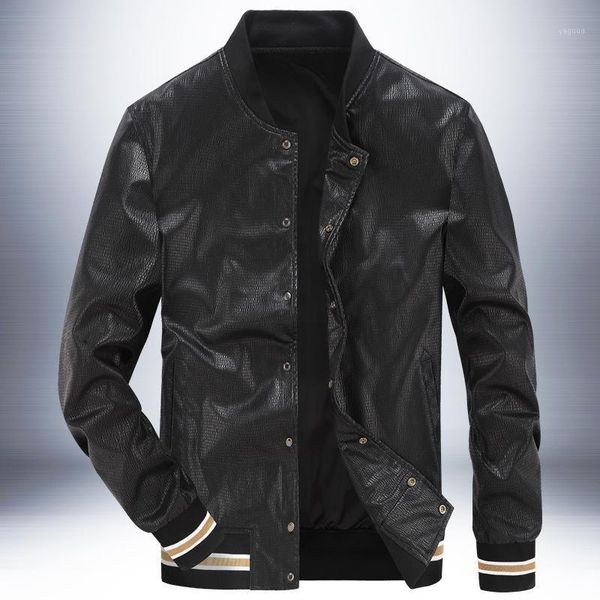 

men's jackets mens clothing spring and autumn pu leather jacket all-match casual large size loose youth fashion stand collar, Black;brown