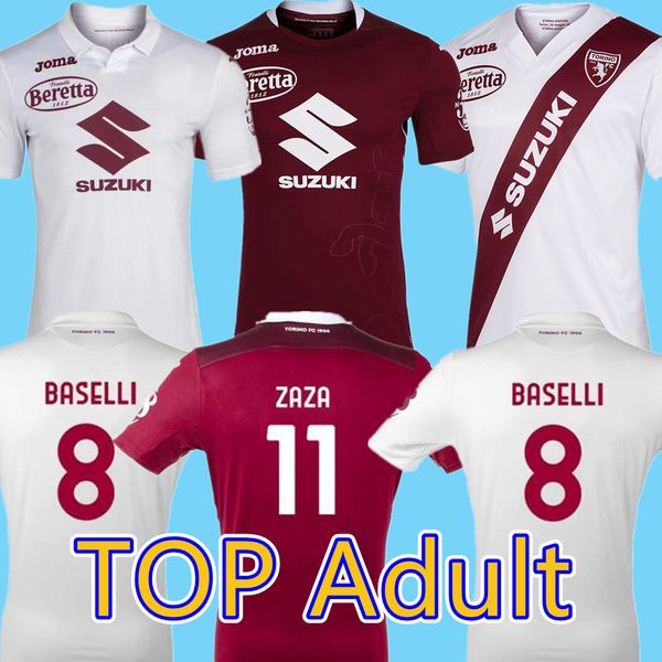 

2021 2022 torino soccer jerseys home #9 belotti #11 zaza izzo men uomini uniform shirt away baselli nkoulou i.falque 21/22 maillot de footba, Black;yellow