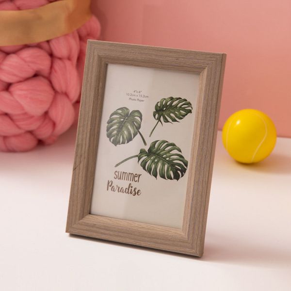 

6 inch p frame creative wall hanging wooden simple modern children's p frame nordic living room decoration