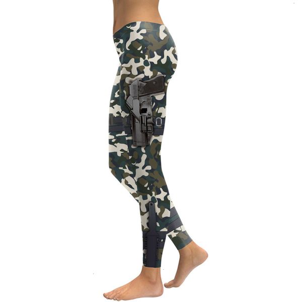 

tights women's camouflage elastic digital printing leggings kdk1803, Black
