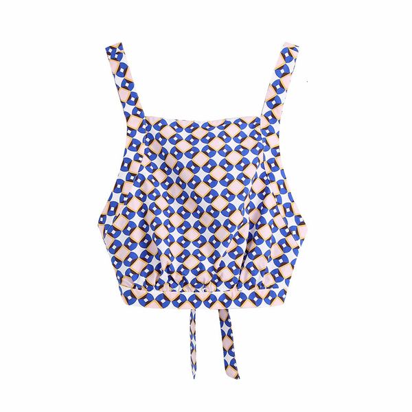 

women's tanks & camis casual women square collar bow lace sling 2021 summer fashion ladies high street female geometric cropp, White