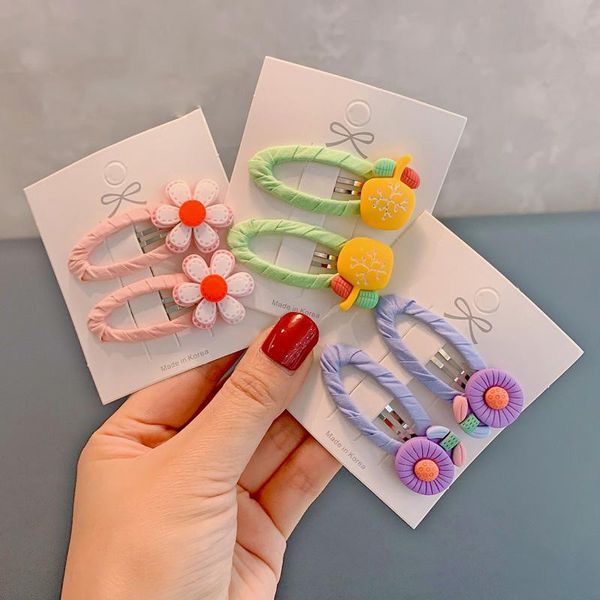 

baby hair accessories hairpins barrettes girl bb clips girls childrens kids accessory cute flower 2pcs sets, Slivery;white