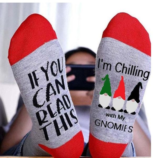 

if you can read this socks cotton, Black;white