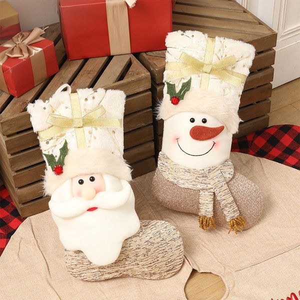 

christmas decorations large stockings lovely cartoon santa elk fabric gift socks for tree hanging pendant home party decoration