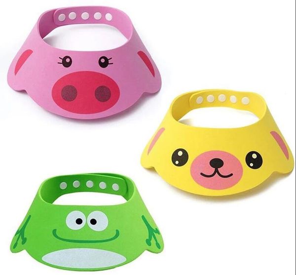 Cuffie da doccia Kids Home Utile Bou Cartoon Shampoo Bath Bathing Shower Cap Hat Wash Hair Shield Soft GC722