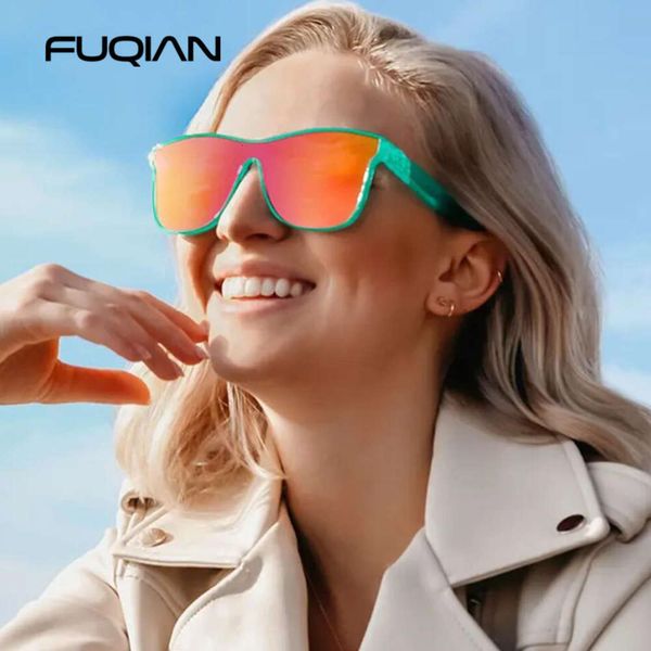 

Fuqian 2021 Fashion Polarized Men Women Luxury Square Black sunglasses Man Woman Stylish hiking Eyewear