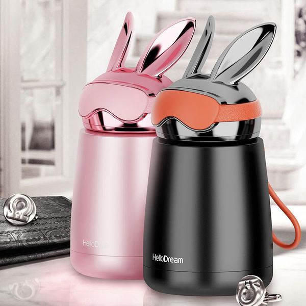 

water bottles 4 color cute portablethermos stainless steel insulated bottle vacuum cup double wall sport travel coffee