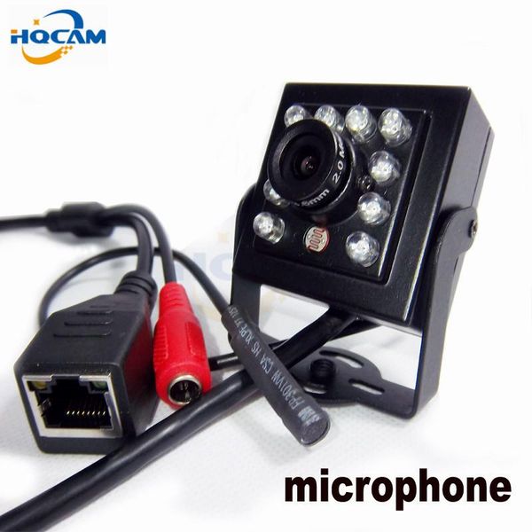 

full-hd 1080p night vision mini ip camera 10pcs 940nm led security network ir external microphone cameras