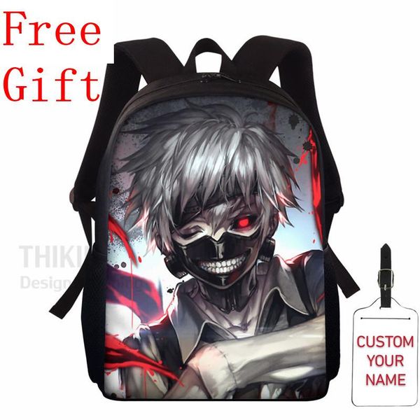 

school bags tokyo ghoul student bag backpack for boys big capacity super cool rucksack knapsack teenager travel gift mochila infantil