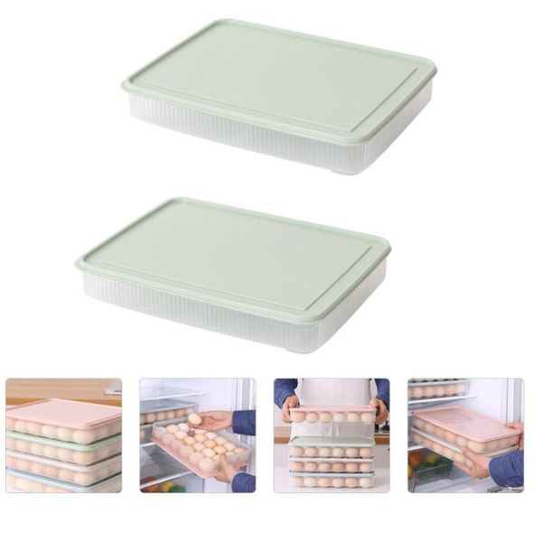 

storage bottles & jars 2pcs durable practical egg tray food box for fruit