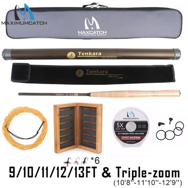 

rod reel combo maxcatch telescoping 9-13ft tenkara fishing & flies line box