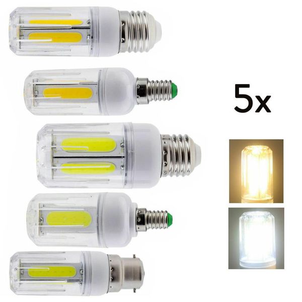 

bulbs 5x led cob corn light bulb e26 e12 e14 b22 12w 16w bright lamp for home rd1002 chandelier decoration ampoule