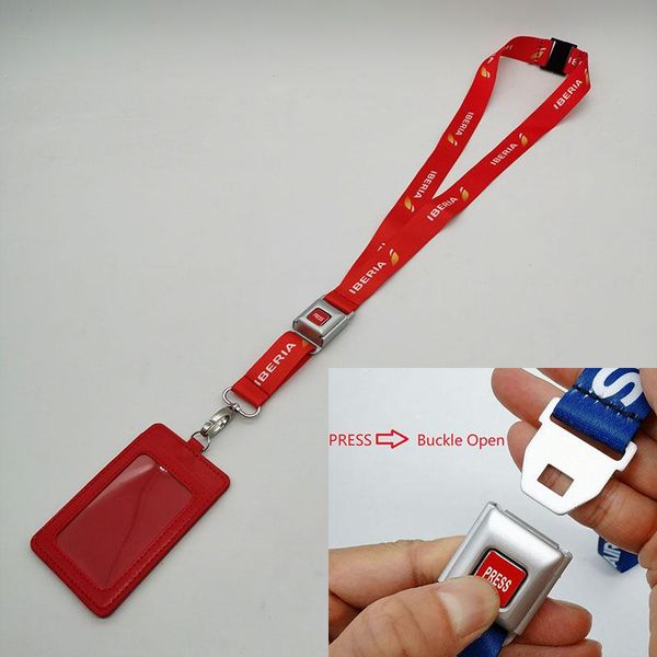 

safety belts & accessories press-detached car seatbelt buckle ribbon neck strap keys id card gym mobile phone usb badge holder diy hang rope