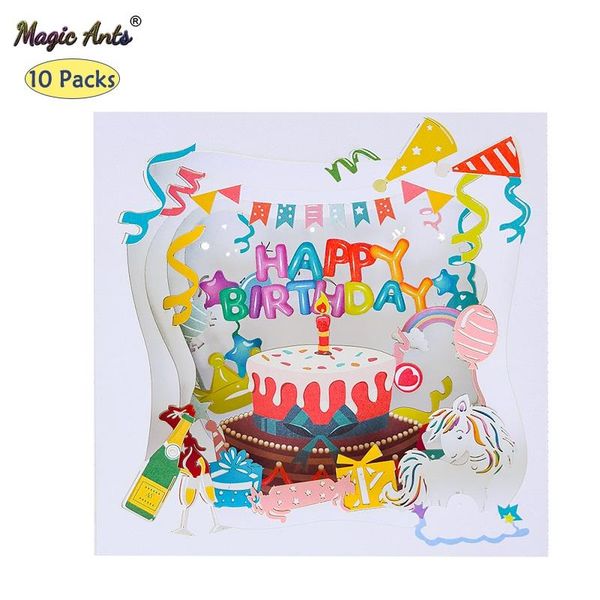 

greeting cards 10 pack happy birthday card for wife mom dad kids -up gift 3d