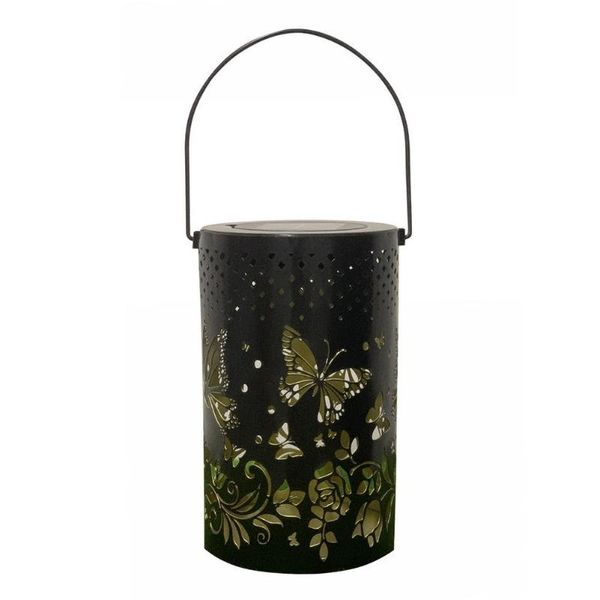 

lawn lamps outdoor solar light lanterns butterfly projection lamp metal hanging night lights for garden yard patio decoration