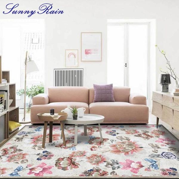 

carpets sunnyrain 1-piece printed fleece florals area rugs for bedroom carpet girls room rug