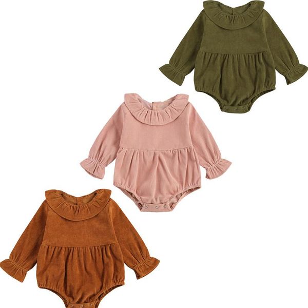 

jumpsuits autumn born boys girls lovely clothes baby cotton rompers solid long sleeve children, Blue