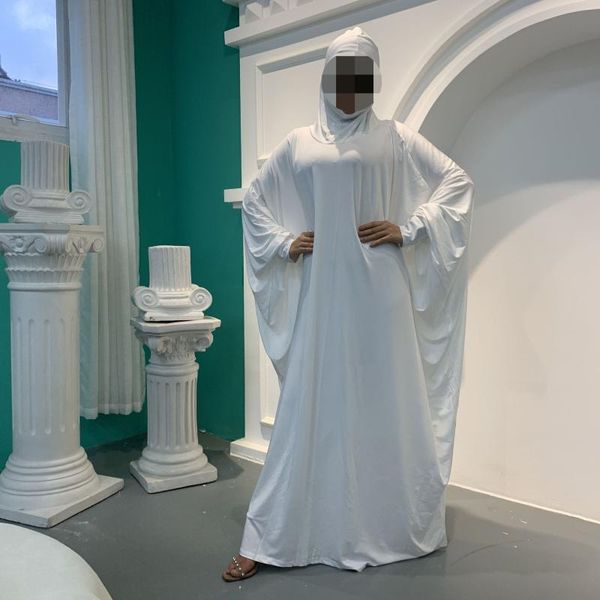 

ethnic clothing in the middle east big solid color fashion bat sleeve robe plus size dress muslim abaya for women, Red