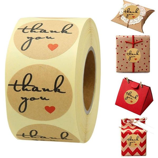 

gift wrap 500 pcs sticker christmas thanks card diy baking adhesive packaging