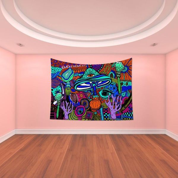 

tapestries bedroom colorful polyester wall hanging trippy tapestry background cloth abstract pattern