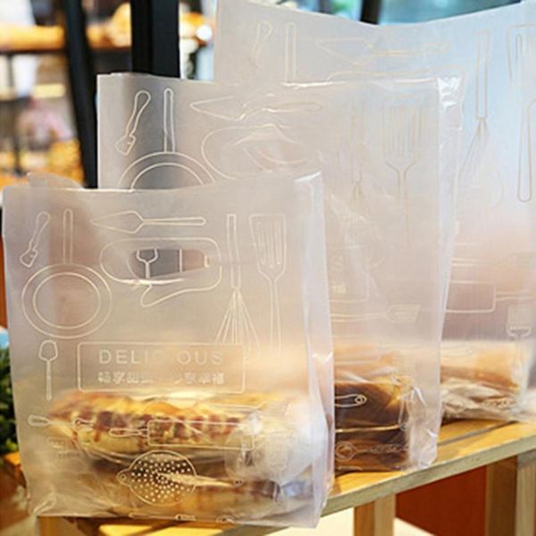 

50pcs christmas gift bag cookie candy bread packing storage pouch wedding decor home & organization bags