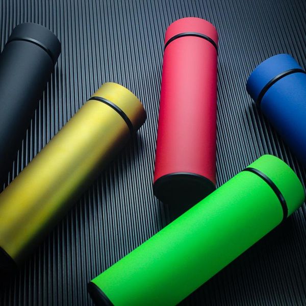 

water bottles 500ml creative simple personality 304 stainless steel vacuum flask business straight cup advertising promotional gifts