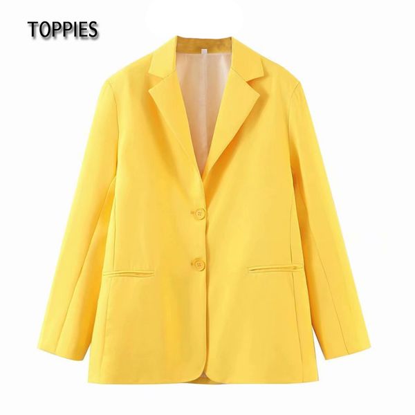 

ies leisure blazer women thin suit jacket single breasted pink blazer candy color female jacket 210412, White;black