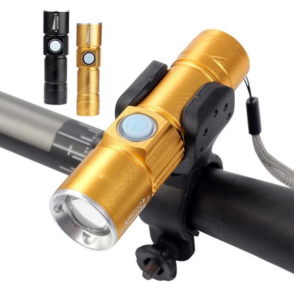 

bike lights cycling bicycle light 2000 lumen usb rechargeable front mtb zoom waterproof built-in battery