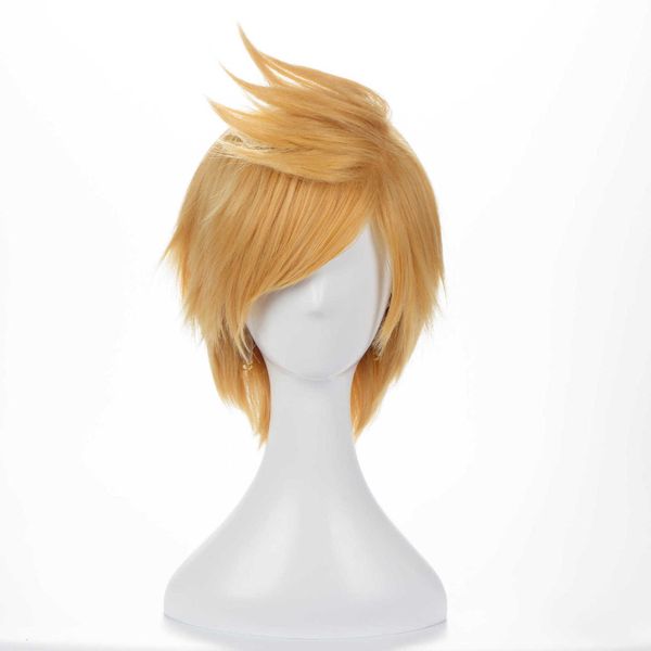 

animation cos wig ff15 final fantasy pluto agintam asymmetric sideburns, Black