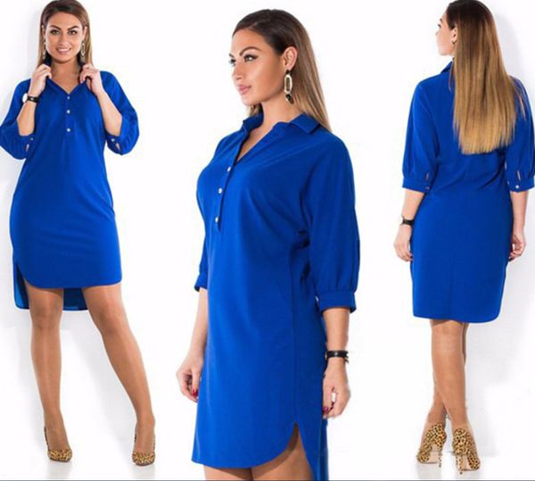

women's plus size t shirt fashion lapel split irregular large
